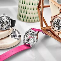 Stuhrling Womens Automatic Leather Strap Watch 3982