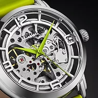 Stuhrling Womens Automatic Leather Strap Watch 3982