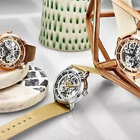 Stuhrling Womens Automatic Pink Leather Strap Watch 3982 3