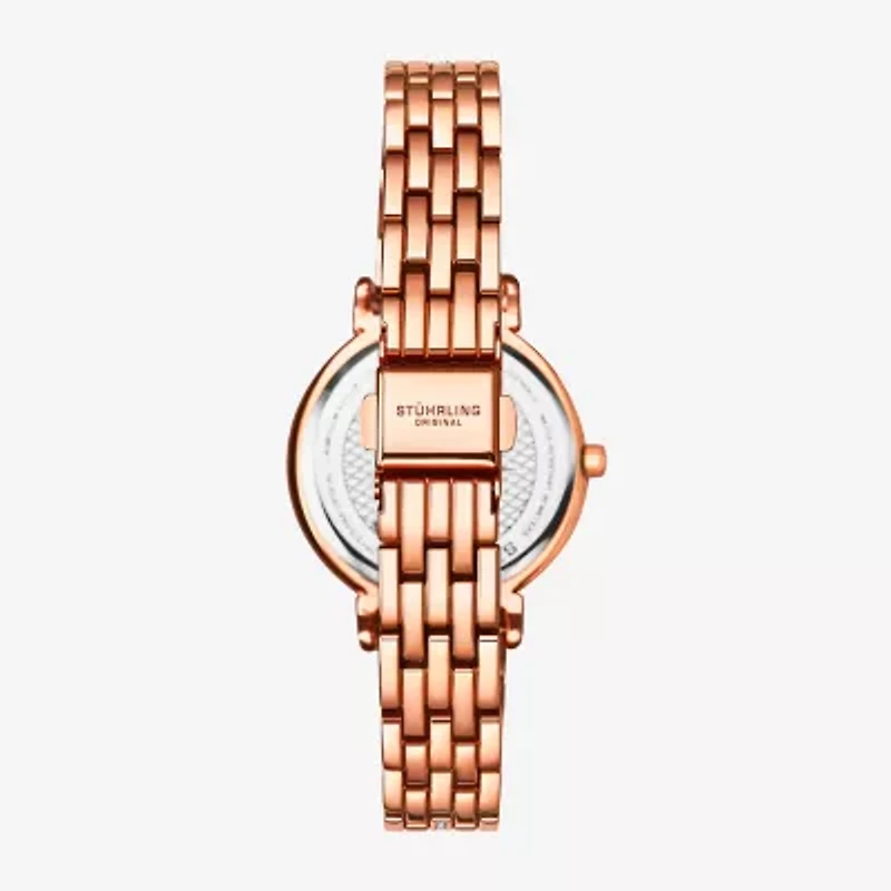 Stuhrling Womens Rose Goldtone Stainless Steel Bracelet Watch 3988