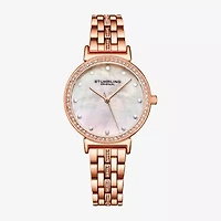 Stuhrling Womens Rose Goldtone Stainless Steel Bracelet Watch 3988