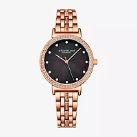 Stuhrling Womens Rose Goldtone Stainless Steel Bracelet Watch 3988 4