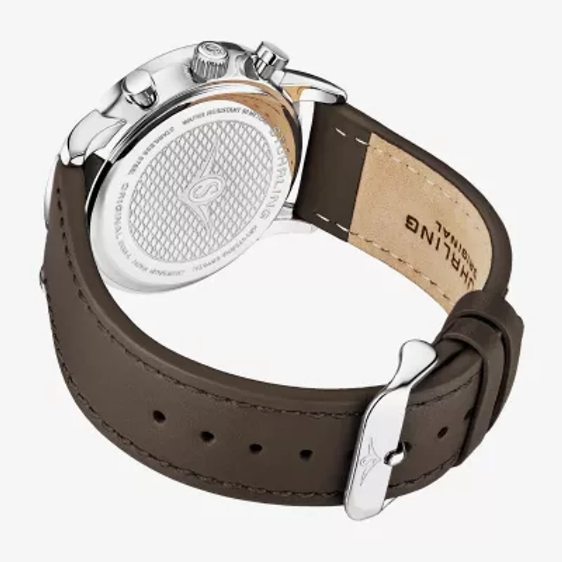 Stuhrling Mens Leather Strap Watch 3986l