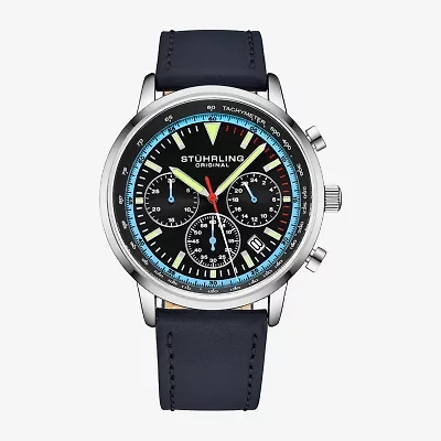 Stuhrling Mens Leather Strap Watch 3986l