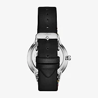 Stuhrling Mens Black Leather Strap Watch 4026 3