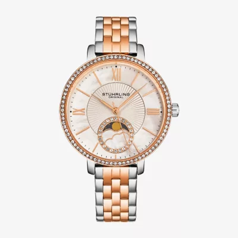 Stuhrling Womens Two Tone Stainless Steel Bracelet Watch 4038 4
