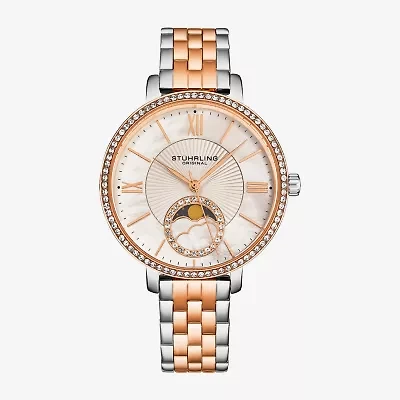 Stuhrling Womens Two Tone Stainless Steel Bracelet Watch 4038 4