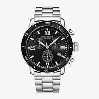 Stuhrling Mens Chronograph Silver Tone Stainless Steel Bracelet Watch 4040