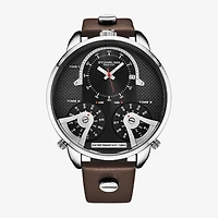 Stuhrling Mens Brown Leather Strap Watch 4051 1