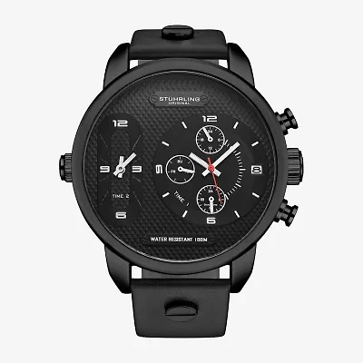 Stuhrling Mens Leather Strap Watch 4052