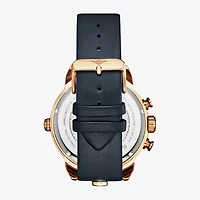 Stuhrling Mens Blue Leather Strap Watch 4052 3