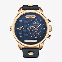 Stuhrling Mens Blue Leather Strap Watch 4052 3