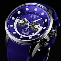 Stuhrling Mens Blue Strap Watch 4053 1