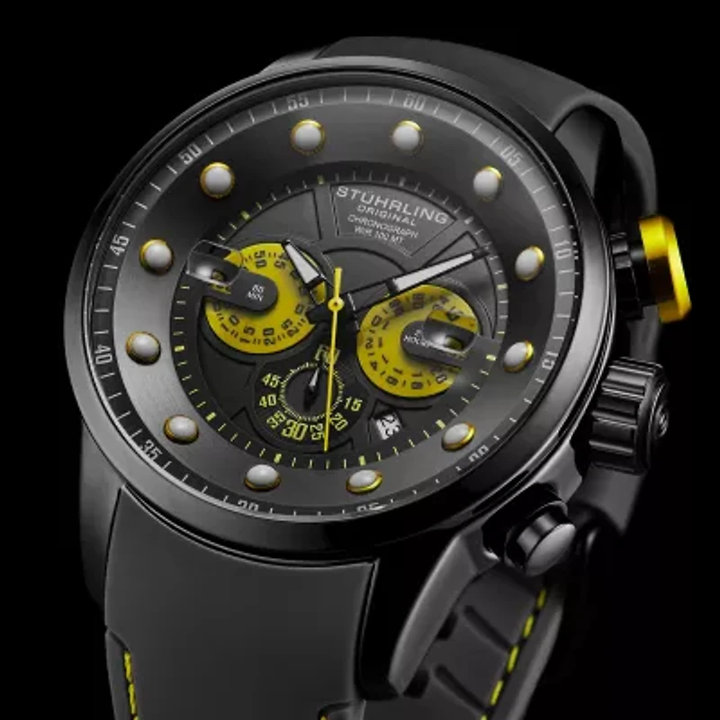 Stuhrling Mens Gray Strap Watch 4053 2