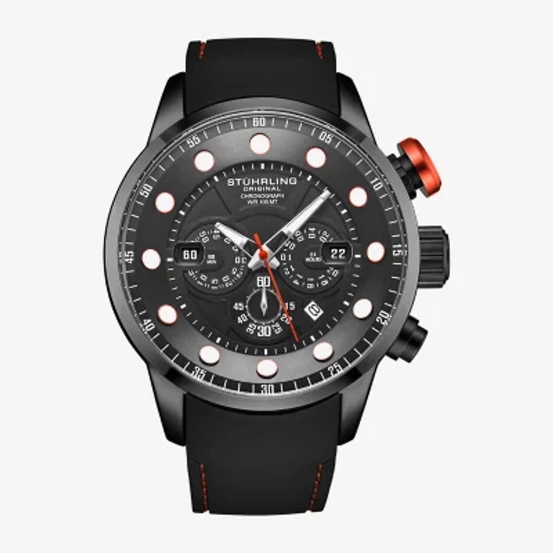 Stuhrling Mens Black Strap Watch 4053 3