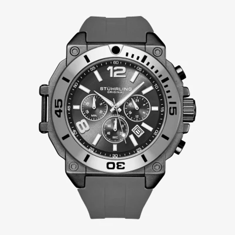 Stuhrling Mens Gray Strap Watch 4054 1