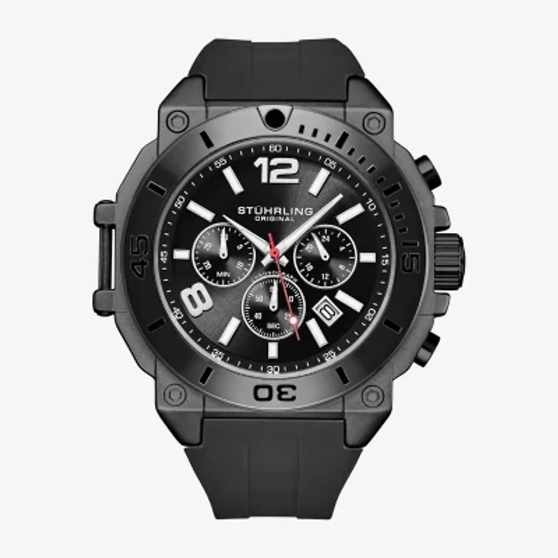 Stuhrling Mens Black Strap Watch 4054 2