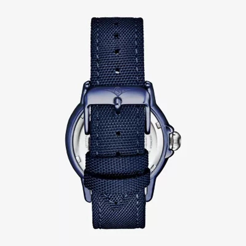 Stuhrling Aquadiver Mens Blue Strap Watch 4049 4