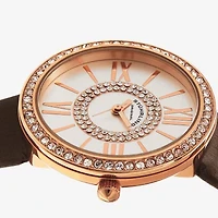 Stuhrling Womens Brown Leather Strap Watch 566 05