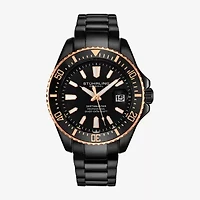 Stuhrling Mens Black Stainless Steel Bracelet Watch 3950a 9