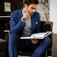 Stuhrling Mens Silver Tone Stainless Steel Bracelet Watch 3950a 4