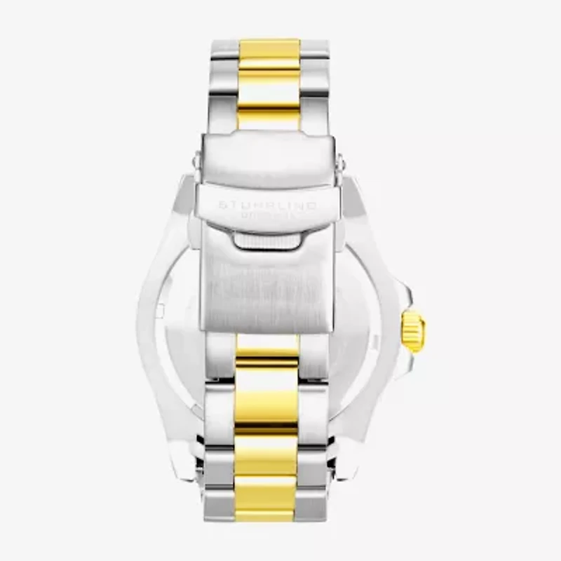 Stuhrling Mens Gold Tone Stainless Steel Bracelet Watch 3965 3