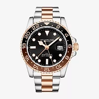 Stuhrling Mens Rose Goldtone Stainless Steel Bracelet Watch 3965 4