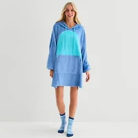 Disney Mjc Womens Lilo & Stitch Hooded Long Sleeve Juniors Nightgown