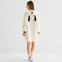 Womens Easy-on + Easy-off Peanuts Snoopy Hooded Short Sleeve Juniors Nightgown