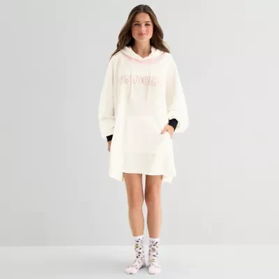 Womens Easy-on + Easy-off Peanuts Snoopy Hooded Short Sleeve Juniors Nightgown