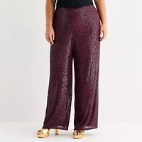 Premier Amour Womens Wide Leg Pull-On Pant