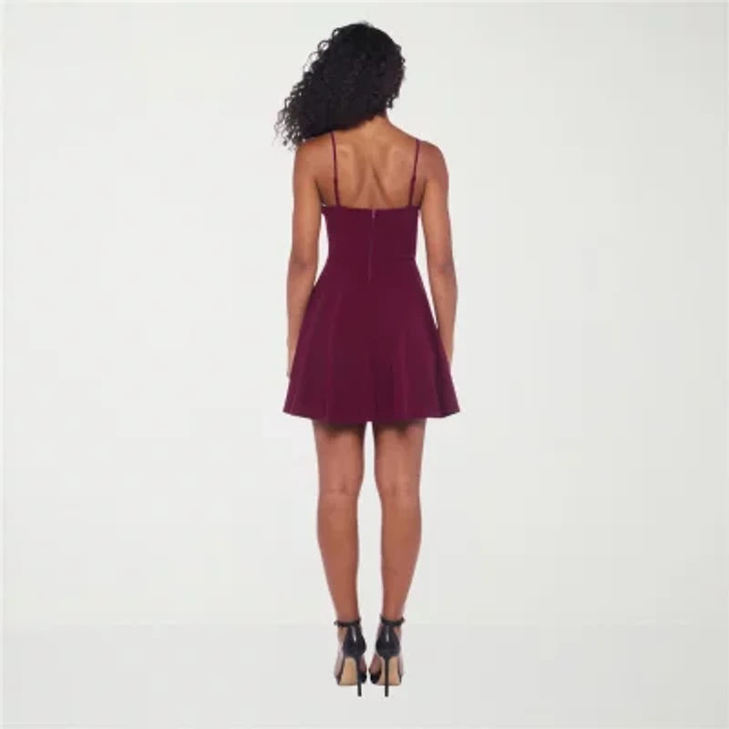 B. Smart Womens Sleeveless Juniors Fit + Flare Dress
