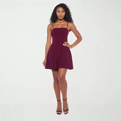 B. Smart Womens Sleeveless Juniors Fit + Flare Dress