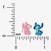 Sterling Silver 12.9mm Lilo & Stitch Stud Earrings