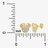 14K Gold Over Silver 8.9mm Minnie Mouse Stud Earrings