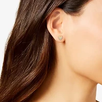 14K Gold Over Silver 8.9mm Minnie Mouse Stud Earrings