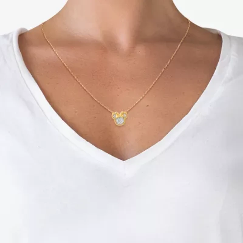 Girls 14K Gold Over Silver 15 Inch Pendant Necklace