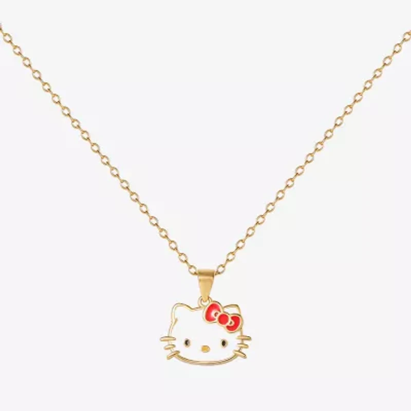 Girls 14K Gold Over Silver 15 Inch Pendant Necklace