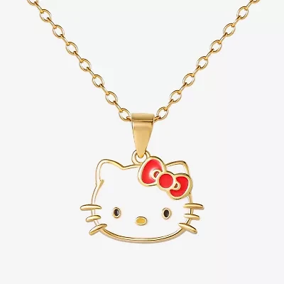 Girls 14K Gold Over Silver 15 Inch Pendant Necklace