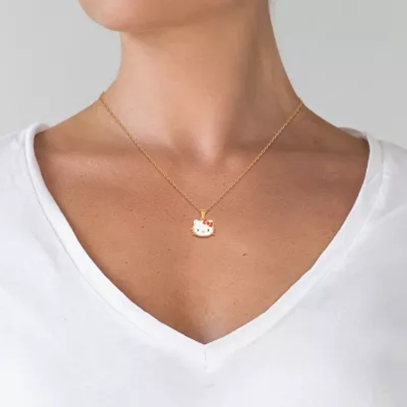 Girls 14K Gold Over Silver 15 Inch Pendant Necklace