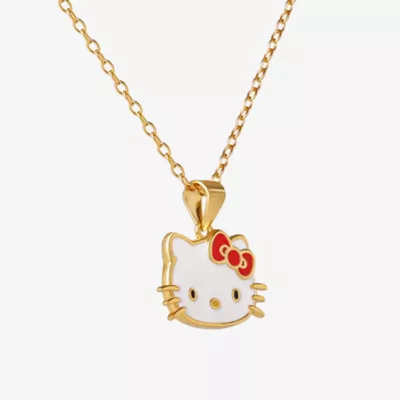 Girls 14K Gold Over Silver 15 Inch Pendant Necklace