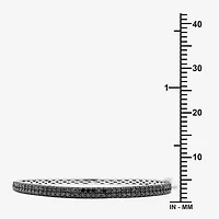 Womens CT. T.W. Natural Black Diamond Sterling Silver Round Bangle Bracelet