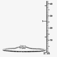Womens 2 CT. T.W. Natural Black Diamond Sterling Silver Round Tennis Bracelet