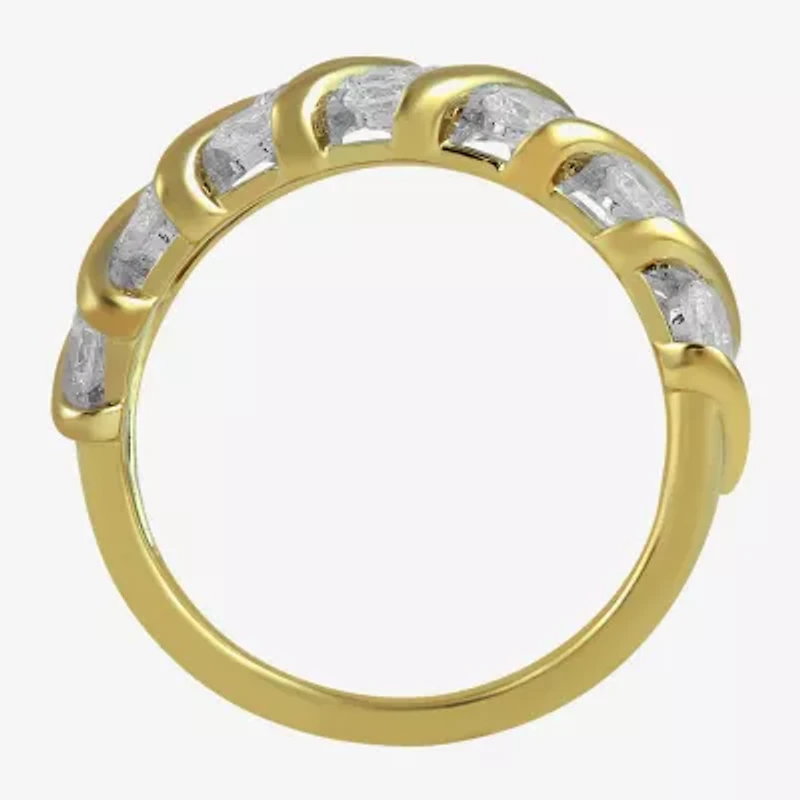 (I, I2) Womens 2 CT. T.W. Lab Grown White Diamond 14K Gold Over Silver Round Eternity Band