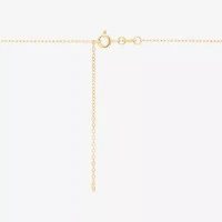 Flower (H-I, Si1-Si2) Womens 1/10 CT. T.W. Lab Grown White Diamond 14K Gold Over Silver Flower 18 Inch Pendant Necklace