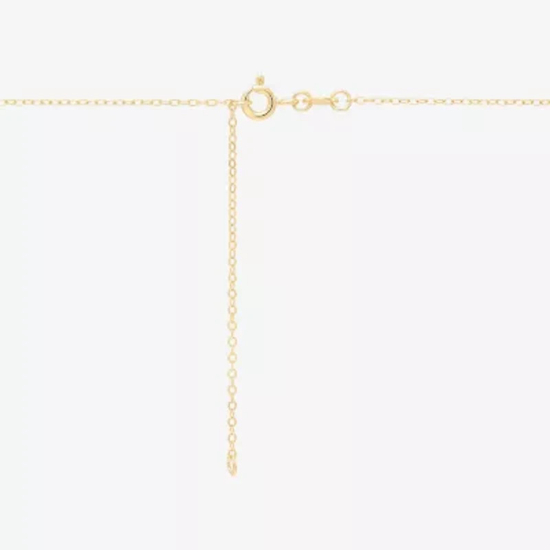 (H-I/Si1-Si2) Womens 1/10 CT. T.W. Lab Grown White Diamond 14K Gold Over Silver 18 Inch Pendant Necklace