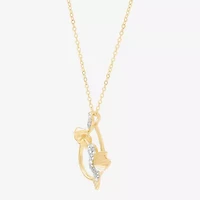 (H-I/Si1-Si2) Womens 1/10 CT. T.W. Lab Grown White Diamond 14K Gold Over Silver 18 Inch Pendant Necklace