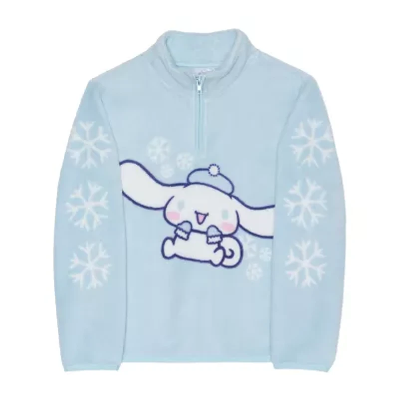 Little & Big Kid Girls Mock Neck Long Sleeve Quarter-Zip Pullover