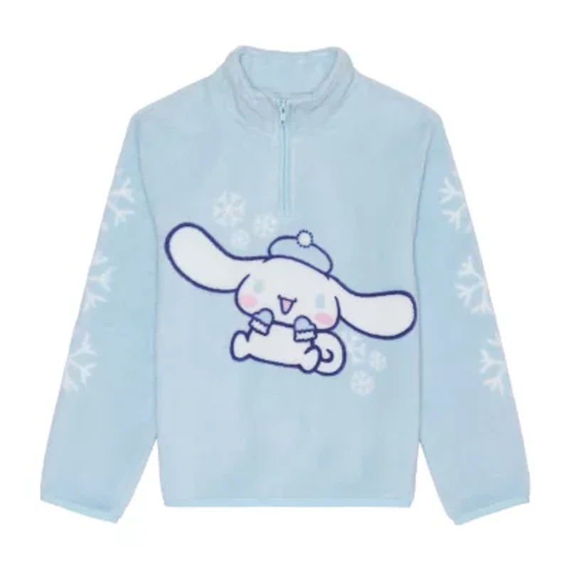 Little & Big Kid Girls Mock Neck Long Sleeve Quarter-Zip Pullover