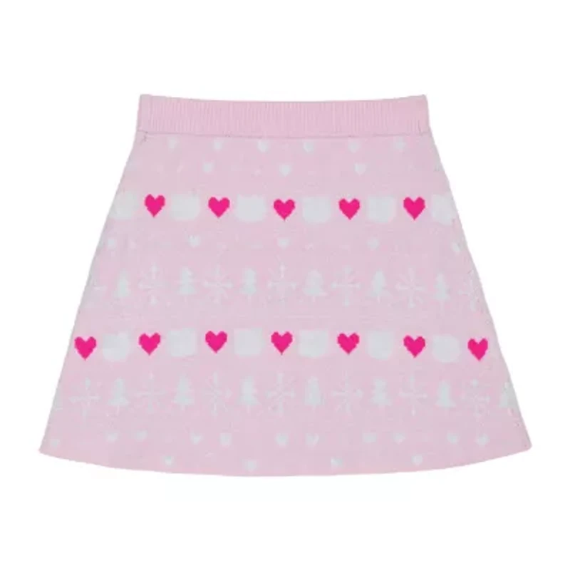 Little & Big Kid Girls Sweater Hello Kitty A-Line Skirt